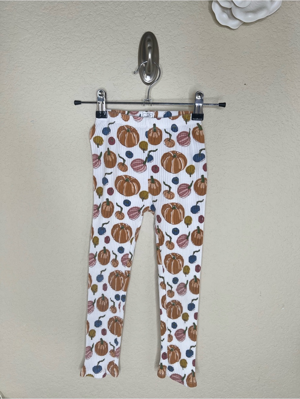 NTM: Mud Pie Pumpkin Patch Ribbed Leggings Girls 5T Fall Pants Only